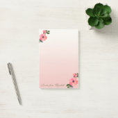 Elegant Stylish Girly, Waterverf Flowers Post-it® Notes (Kantoor)