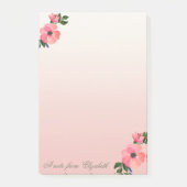 Elegant Stylish Girly, Waterverf Flowers Post-it® Notes (Voorkant)