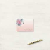Elegant Stylish Girly, Waterverf Flowers Post-it® Notes (Op bureau)