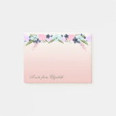 Elegant Stylish Girly, Waterverf Flowers Post-it® Notes (Voorkant)