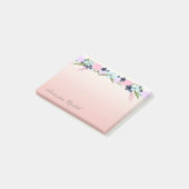 Elegant Stylish Girly, Waterverf Flowers Post-it® Notes (Schuin)