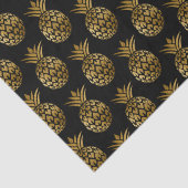 Elegant Stylish Glam Navy Blue Gold Pineapples Tissuepapier (Detail)