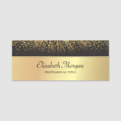 Elegant Stylish Gold Confetti Naamplaatje (Voorkant)