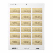 Elegant Stylish Gold Glitter, Bokeh Etiket (Full Sheet)