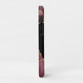 Elegant Stylish Gold Glitter Burgundy Agate Case-Mate iPhone Case (Achterkant/links)