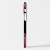 Elegant Stylish Gold Glitter Burgundy Agate iPhone Hoesje (Linkerkant)