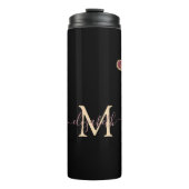 Elegant Stylish Gold Glitter Burgundy Agate Thermosbeker (Voorkant)