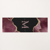 Elegant Stylish Gold Glitter Burgundy Agate Yogamat (Achterkant (horizontaal))