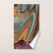 Elegant Stylish Gold Glitter Burgundy Marble Bad Handdoek (Handdoek)