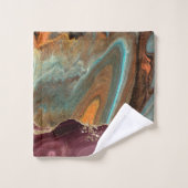 Elegant Stylish Gold Glitter Burgundy Marble Bad Handdoek (Wasdoekje)