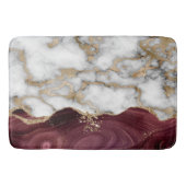 Elegant Stylish Gold Glitter Burgundy Marble Badmat (Voorkant)