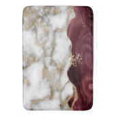 Elegant Stylish Gold Glitter Burgundy Marble Badmat (Voorkant Verticaal)