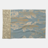 Elegant Stylish Gold Glitter  Damask Theedoek (Horizontaal)