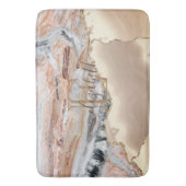 Elegant Stylish Gold Glitter Marble Stone Monogram Badmat (Voorkant Verticaal)