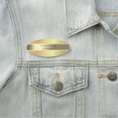 Elegant Stylish Gold Pearls Naamplaatje (In situ)