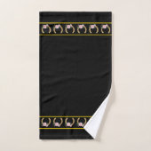 Elegant, Stylish Golden Horseshoes on Black  Bad Handdoek (Handdoek)