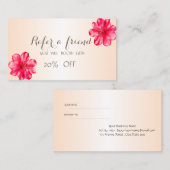 Elegant Stylish Hibiskus Reference Kaart (Voorkant / Achterkant)