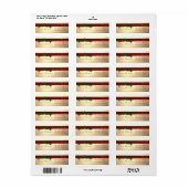 Elegant Stylish Kerstman Holly Berry Branches Etiket (Full Sheet)