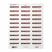 Elegant Stylish Kerstman Holly Berry Branches Etiket (Full Sheet)