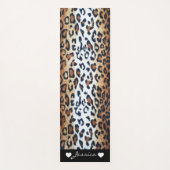 Elegant Stylish Leopard Animal Print Douanenaam Yogamat (Voorkant)