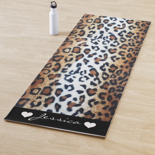 Elegant Stylish Leopard Animal Print Douanenaam Yogamat (In situ)