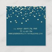 Elegant Stylish Lotus, Confetti Green Vierkante Visitekaartje (Achterkant)