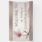 Elegant Stylish Magnolia Wedding Banner (Verticaal)