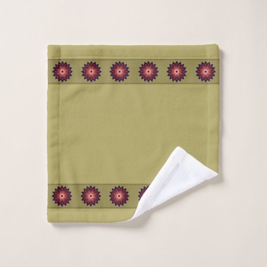 Elegant, Stylish Mandalas on Beige Bad Handdoek (Wasdoekje)
