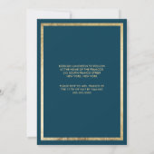 Elegant Stylish Mauve Blue Gold Bar Mitzvah Kaart (Achterkant)