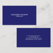 Elegant Stylish Midnight Blue Professional Visitekaartje (Voorkant / Achterkant)