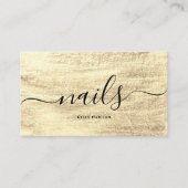 Elegant Stylish Nail Salon Manicure Qr Code Visitekaartje (Voorkant)