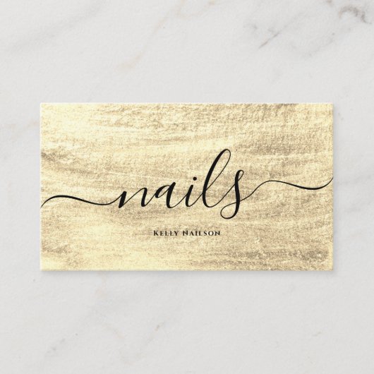 Elegant Stylish Nail Salon Manicure Qr Code Visitekaartje (Voorkant)