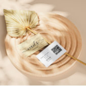 Elegant Stylish Nail Salon Manicure Qr Code Visitekaartje