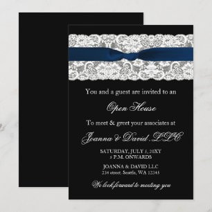Elegant Stylish Navy Corporate Invitation Kaart