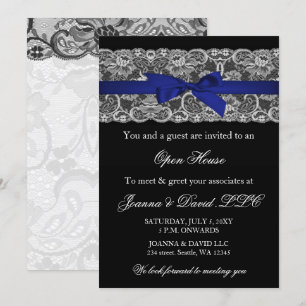 Elegant Stylish Navy Corporate Invitation Kaart