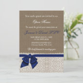 Elegant Stylish Navy Corporate Invitation Kaart (Staand voorkant)