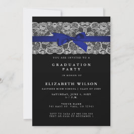 Elegant Stylish Navy Photo Afstuderen Kaart