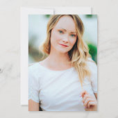 Elegant Stylish Navy Photo Afstuderen Kaart (Achterkant)