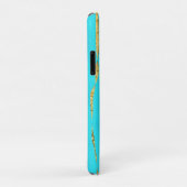 Elegant Stylish Ocean Waves Blue Gold Waterverf Case-Mate iPhone Case (Achterkant/rechts)