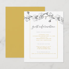 Elegant Stylish Orchid Wedding Information Note Notitiekaartje