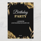 Elegant & Stylish Party Card – CUSTOMIZABLE CARD.  Kaart (Achterkant)