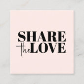 Elegant Stylish Pastel Black Bold Salon Aanbevelingskaartje (Voorkant)