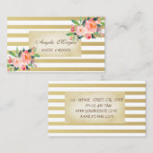 Elegant Stylish Professional Floral Visitekaartje (Voorkant / Achterkant)