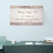 Elegant Stylish Roos Gold Confetti Wedding Banner (Beurs)