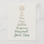 Elegant Stylish Script Typography Kerstboom Feestdagenkaart (Voorkant)