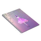 Elegant Stylish Shiny Diamonds Ballerina Notitieboek (Rechterzijde)