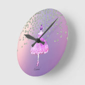 Elegant Stylish Shiny Diamonds Ballerina Ronde Klok (Hoek)