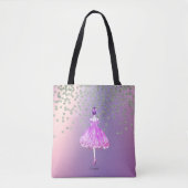 Elegant Stylish Shiny Diamonds Ballerina Tote Bag (Voorkant)