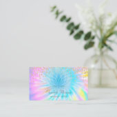 Elegant Stylish Shiny Diamonds Lotus Tie Dye Visitekaartje (Staand voorkant)
