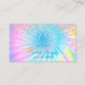 Elegant Stylish Shiny Diamonds Lotus Tie Dye Visitekaartje (Voorkant)